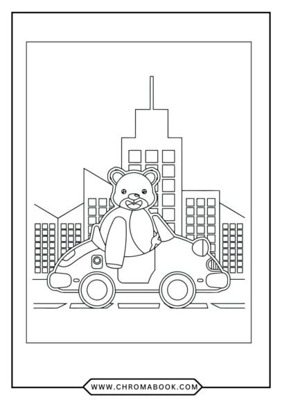 A whimsical bear surrounded by intricate floral patterns, perfect for relaxation. Free printable coloring page for creative fun!