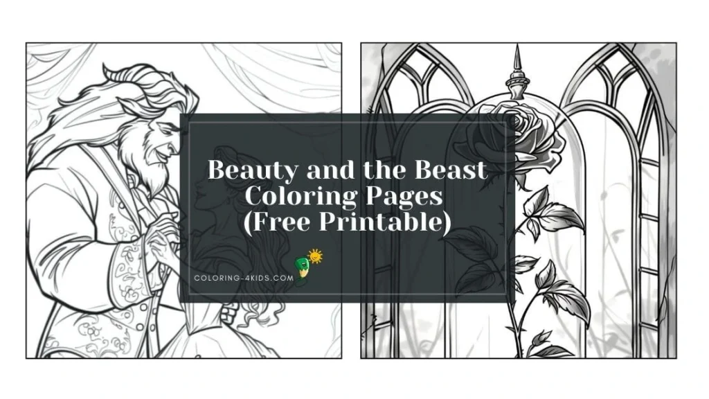 beauty and the beast coloring