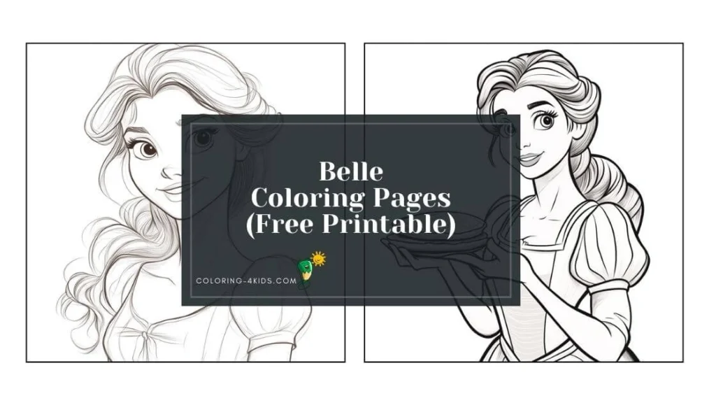 belle coloring pages