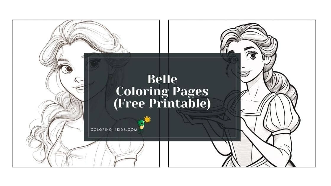belle coloring pages
