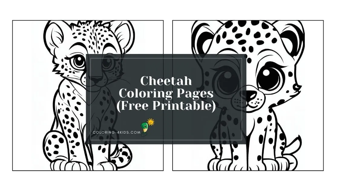 cheetah coloring page