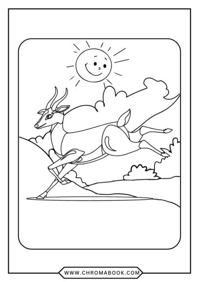 A beautifully intricate deer coloring page featuring floral patterns and nature elements, perfect for relaxation. Free printable!