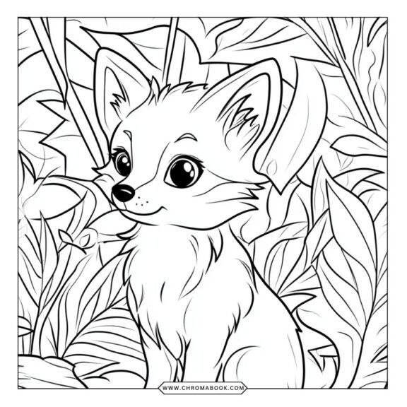 A whimsical fox surrounded by intricate floral patterns, perfect for a creative coloring page. Enjoy this free printable!