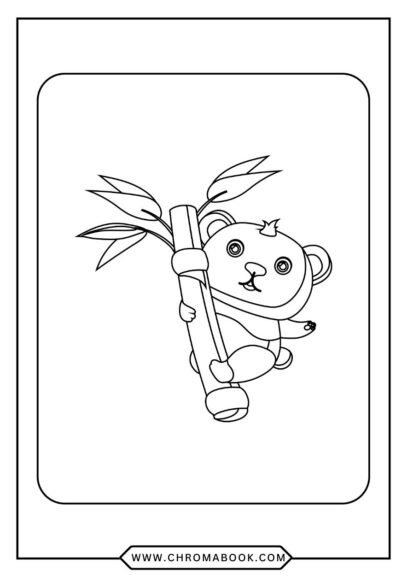 A delightful panda coloring page featuring intricate patterns and playful elements, perfect for relaxation. Free printable!