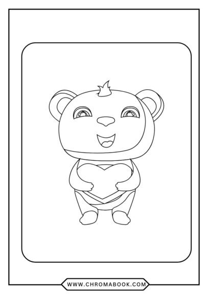 A delightful panda surrounded by intricate floral patterns; perfect for a fun coloring page. Download this free printable now!