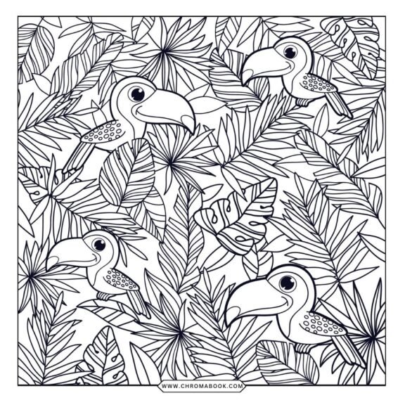 A whimsical summer-themed coloring page featuring vibrant flowers, sun, and playful animals, perfect for a free printable activity.