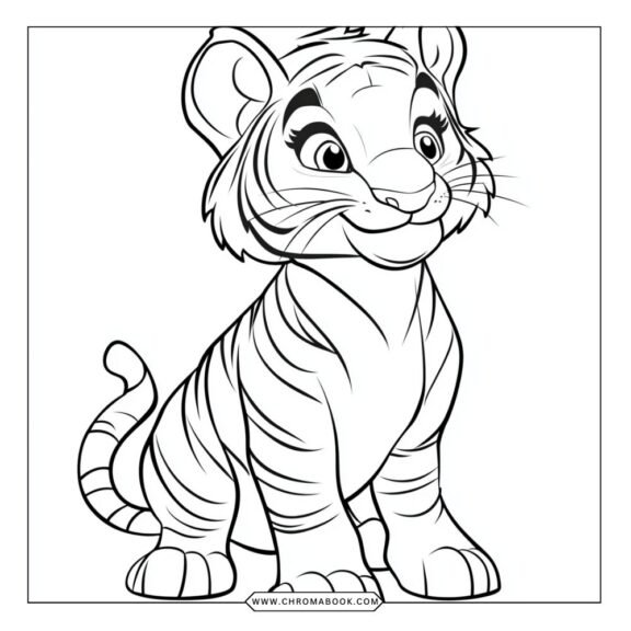 A detailed tiger coloring page featuring intricate patterns and designs, perfect for creative fun. Free printable for all ages!