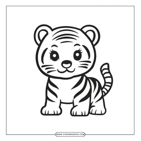 A detailed tiger coloring page featuring intricate patterns, perfect for creativity. Enjoy this free printable design!