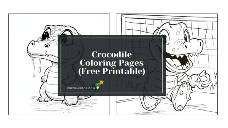Crocodile Coloring Pages - Free Printable PDF
