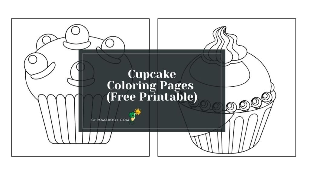 A delightful cupcake coloring page featuring whimsical designs and intricate patterns, perfect for a fun, creative, free printable activity.