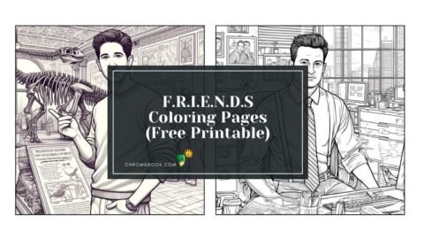 A fun F.R.I.E.N.D.S themed coloring page featuring iconic characters and quotes, perfect for fans. Free printable for creative enjoyment!