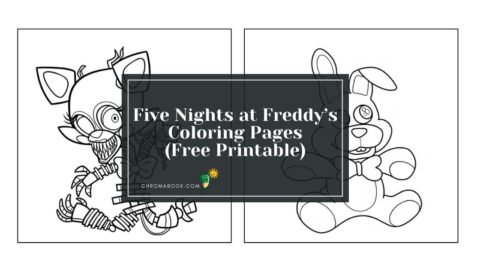 A spooky yet fun Five Nights at Freddy's coloring page featuring animatronic characters, perfect for a free printable activity.