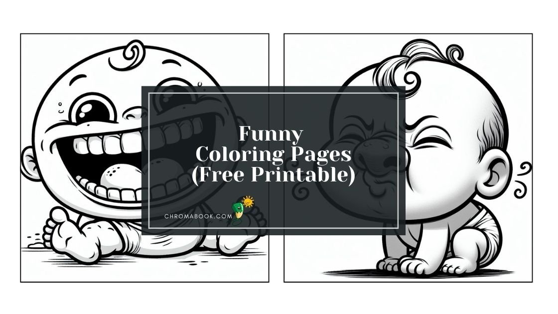 A whimsical coloring page featuring playful cartoon animals in a jungle setting, perfect for kids. Free printable for endless fun!