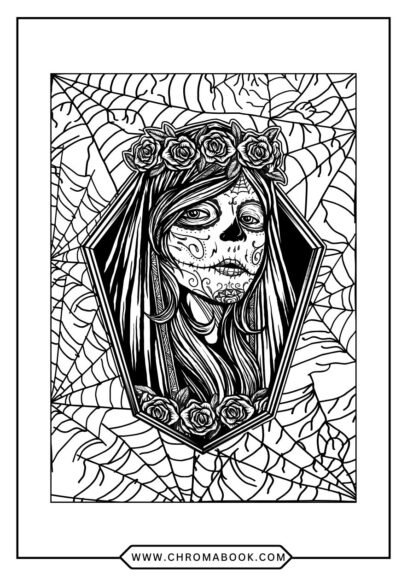 A whimsical Halloween coloring page featuring playful ghosts, pumpkins, and bats, perfect for festive fun. Free printable!