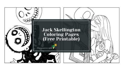 A whimsical coloring page featuring Jack Skellington from "The Nightmare Before Christmas," perfect for a free printable activity.