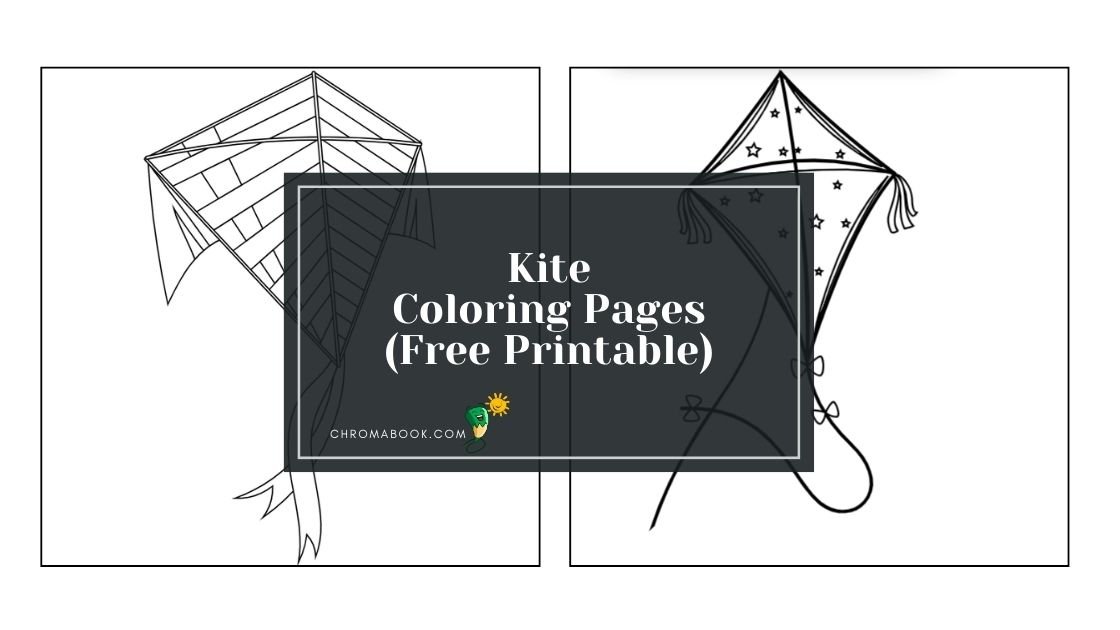 A whimsical kite soaring in the sky, surrounded by fluffy clouds, perfect for a creative coloring page; free printable fun for all ages!