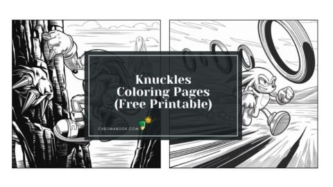 A dynamic coloring page featuring Knuckles the Echidna in action, perfect for fans. Enjoy this free printable for creative fun!