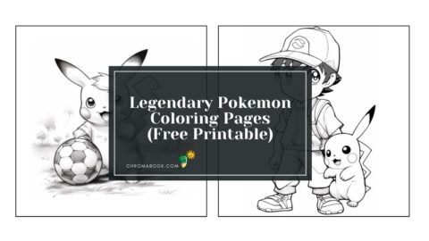 A dynamic coloring page featuring legendary Pokémon in intricate designs, perfect for fans; available as a free printable.