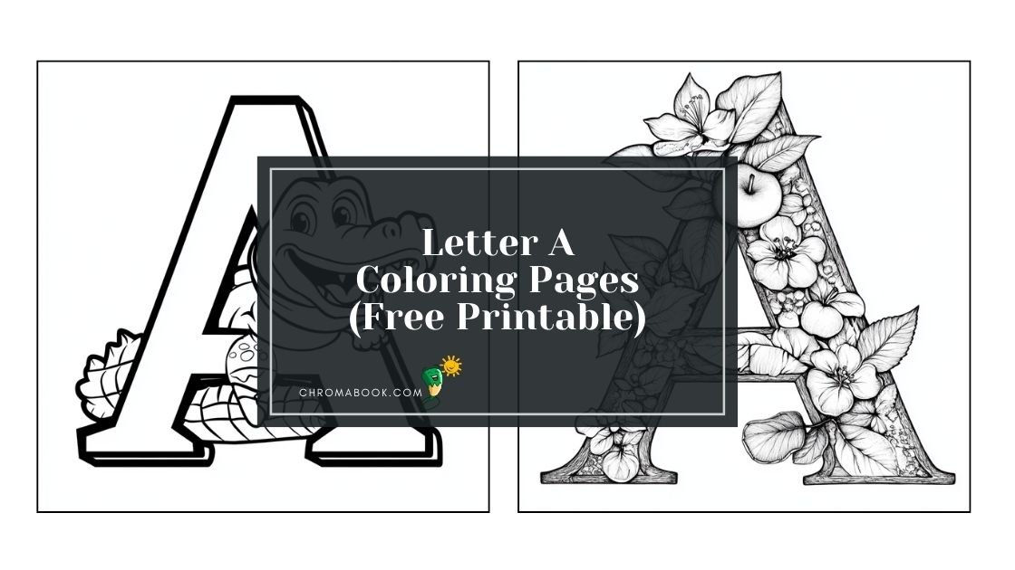 A whimsical coloring page featuring the letter 'A' adorned with playful patterns and designs, perfect for kids. Free printable!