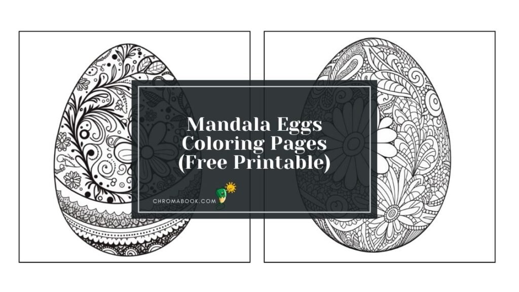 Intricate mandala patterns featuring decorative eggs, perfect for creativity. Enjoy this free printable coloring page!