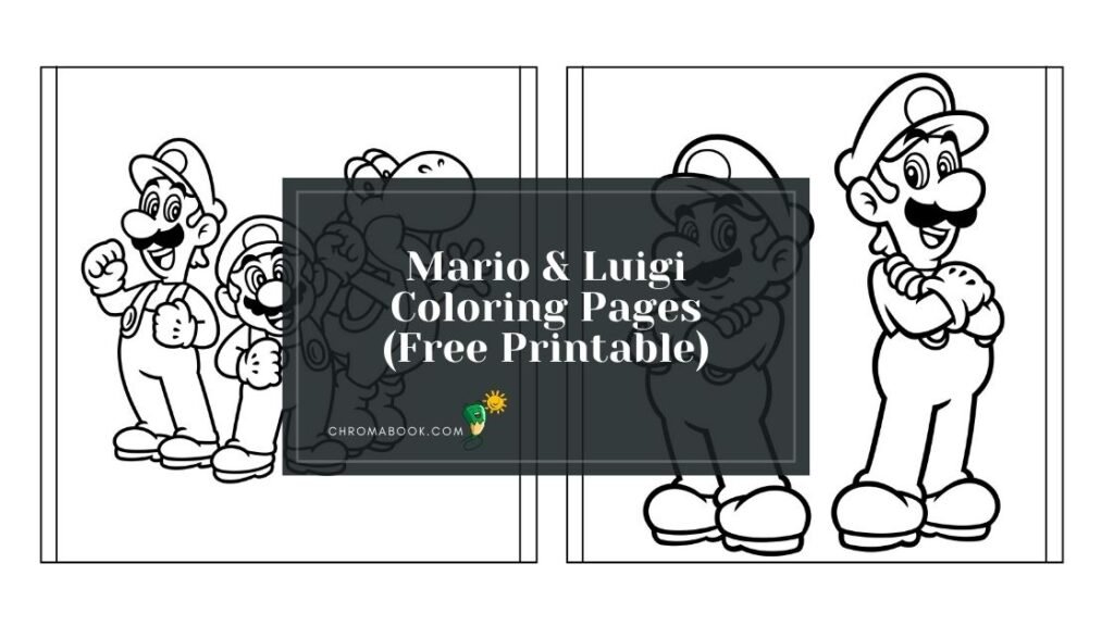 A fun Mario and Luigi coloring page featuring the iconic duo in action, perfect for kids. Free printable for endless creativity!