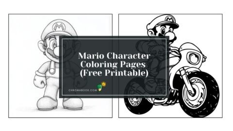 A fun coloring page featuring Mario and friends, perfect for fans of video games. Download this free printable for creative enjoyment!