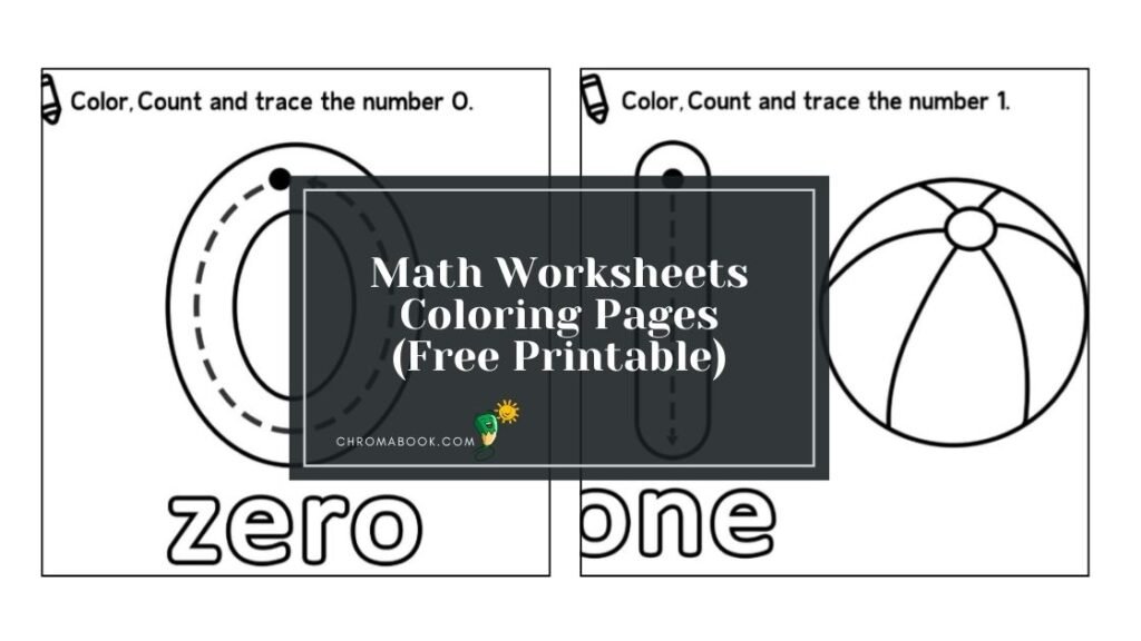 A whimsical math-themed coloring page featuring geometric shapes and numbers, designed for fun learning. Free printable!