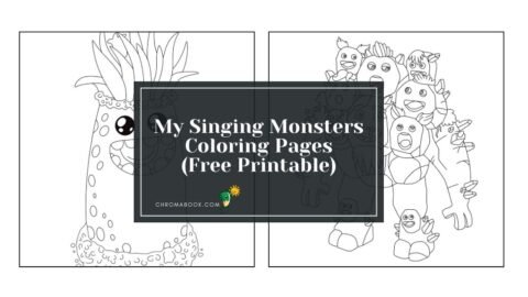 A whimsical coloring page featuring various charming monsters from My Singing Monsters, perfect for kids. Free printable!