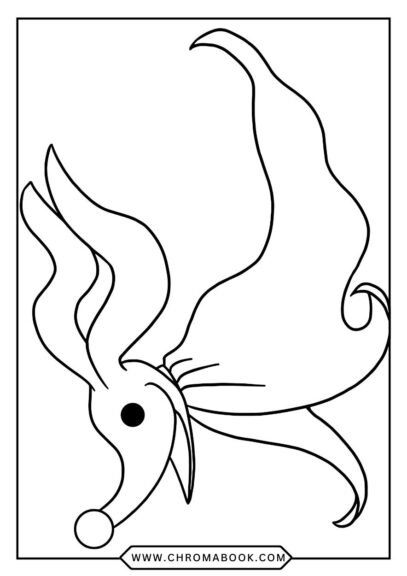 A whimsical Nightmare Before Christmas coloring page featuring iconic characters and spooky elements; perfect for a free printable!