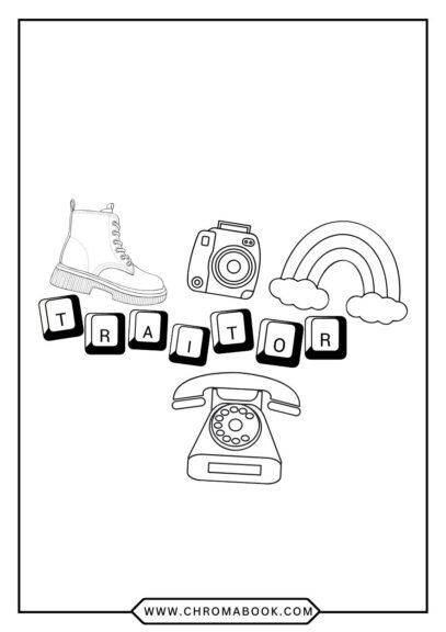 A vibrant Olivia Rodrigo coloring page featuring whimsical designs and musical elements, available as a free printable for creative fun.