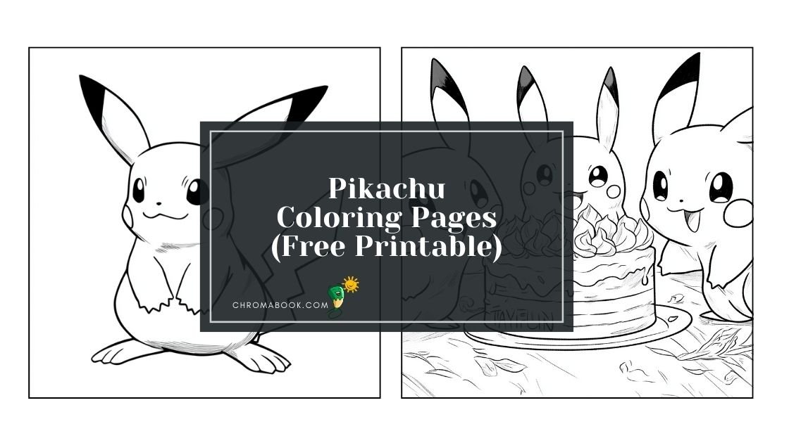 A playful Pikachu surrounded by whimsical patterns, perfect for kids to enjoy. Coloring page, free printable for creative fun!