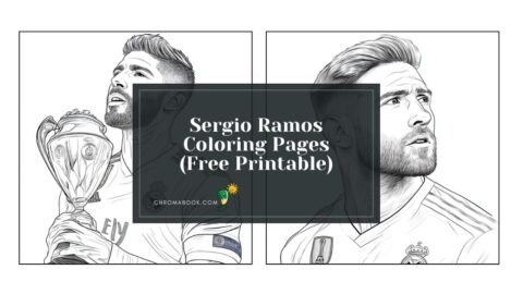 A dynamic Sergio Ramos coloring page featuring the football star in action, perfect for fans. Free printable for creative fun!