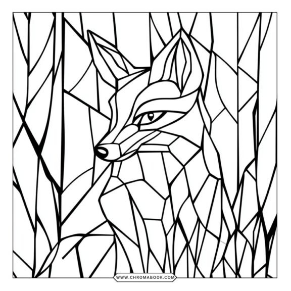 A whimsical spirit fox surrounded by intricate floral patterns, perfect for creativity. Free printable coloring page for all ages!