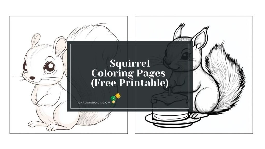 A whimsical squirrel surrounded by acorns and leaves, perfect for creativity. Enjoy this free printable coloring page!