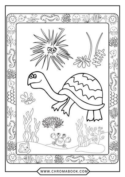A whimsical turtle design with intricate patterns, perfect for relaxation. Enjoy this free printable coloring page!