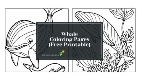 A whimsical whale coloring page featuring intricate waves and marine elements, perfect for creativity. Free printable design!