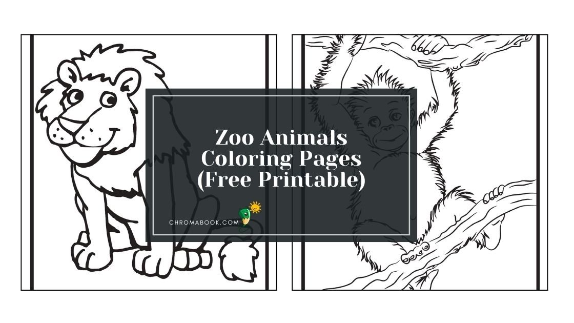 A fun coloring page featuring various zoo animals, including elephants, lions, and giraffes, perfect for kids. Free printable!