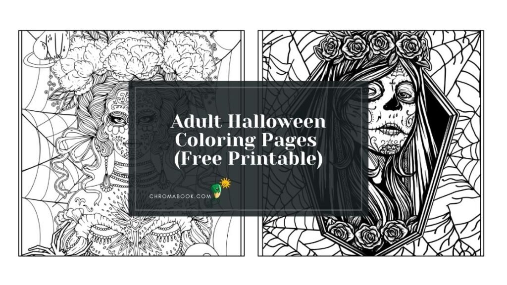 A detailed Halloween-themed mandala featuring pumpkins, ghosts, and cobwebs, perfect for relaxation. Free printable coloring page.