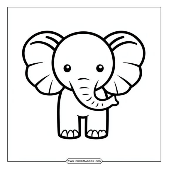 A whimsical elephant coloring page featuring intricate patterns and floral designs, perfect for a creative outlet. Free printable!
