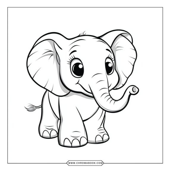 A whimsical elephant surrounded by intricate floral patterns, perfect for a relaxing coloring page. Free printable for creative fun!