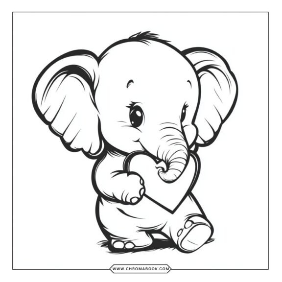 A whimsical elephant surrounded by intricate floral patterns, perfect for creativity. Free printable coloring page for all ages!
