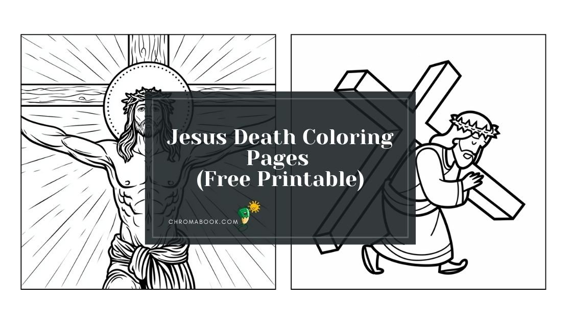 A detailed biblical coloring page depicting the crucifixion of Jesus, perfect for reflection. Free printable for all ages!