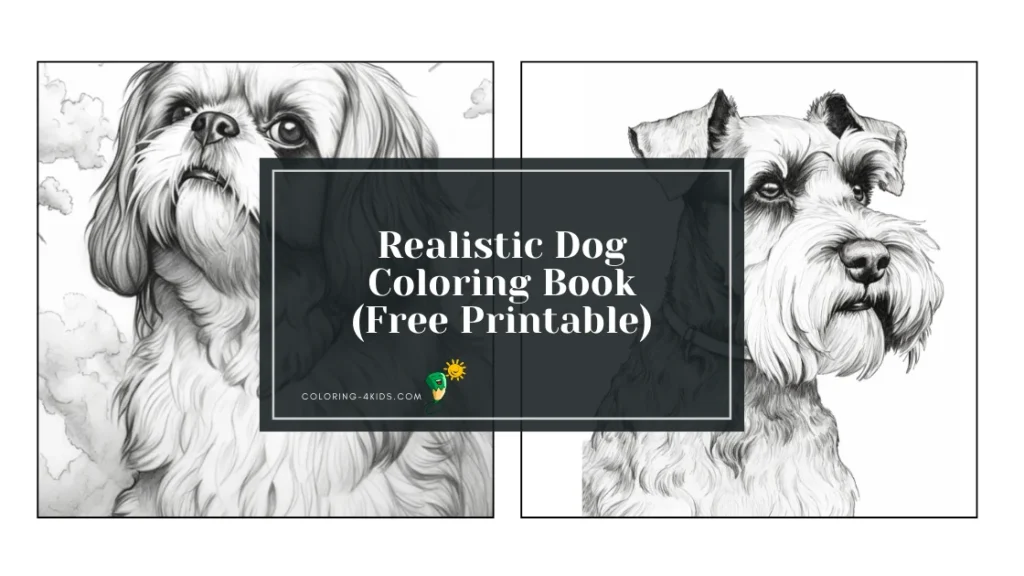 Realistic Dog Coloring Book