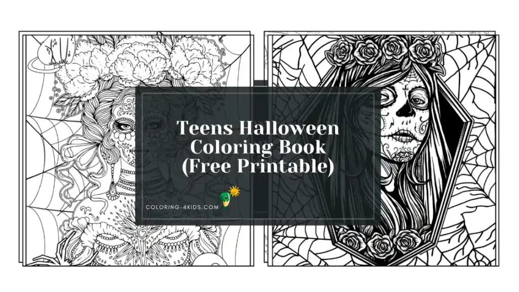 Teens Halloween Coloring Book