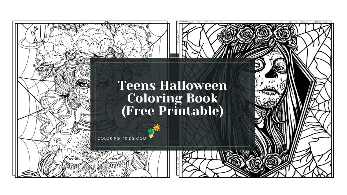 Teens Halloween Coloring Book