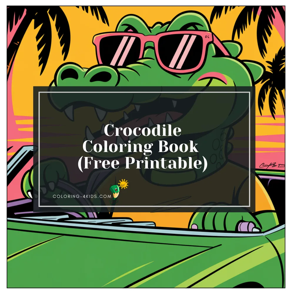 Crocodile Coloring Book cover