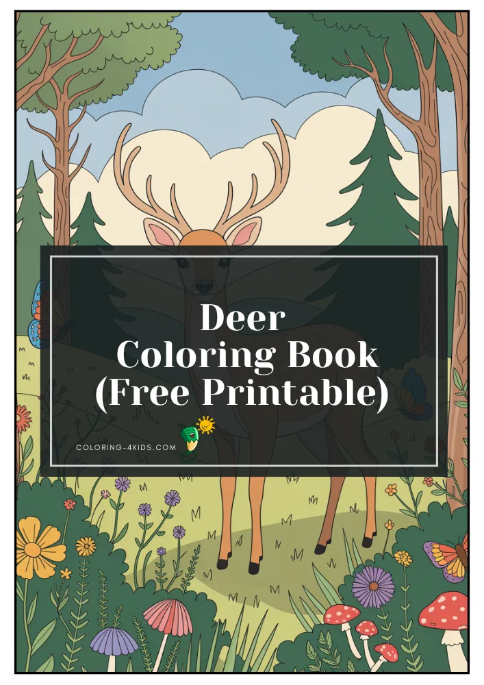 Deer Coloring Book cover