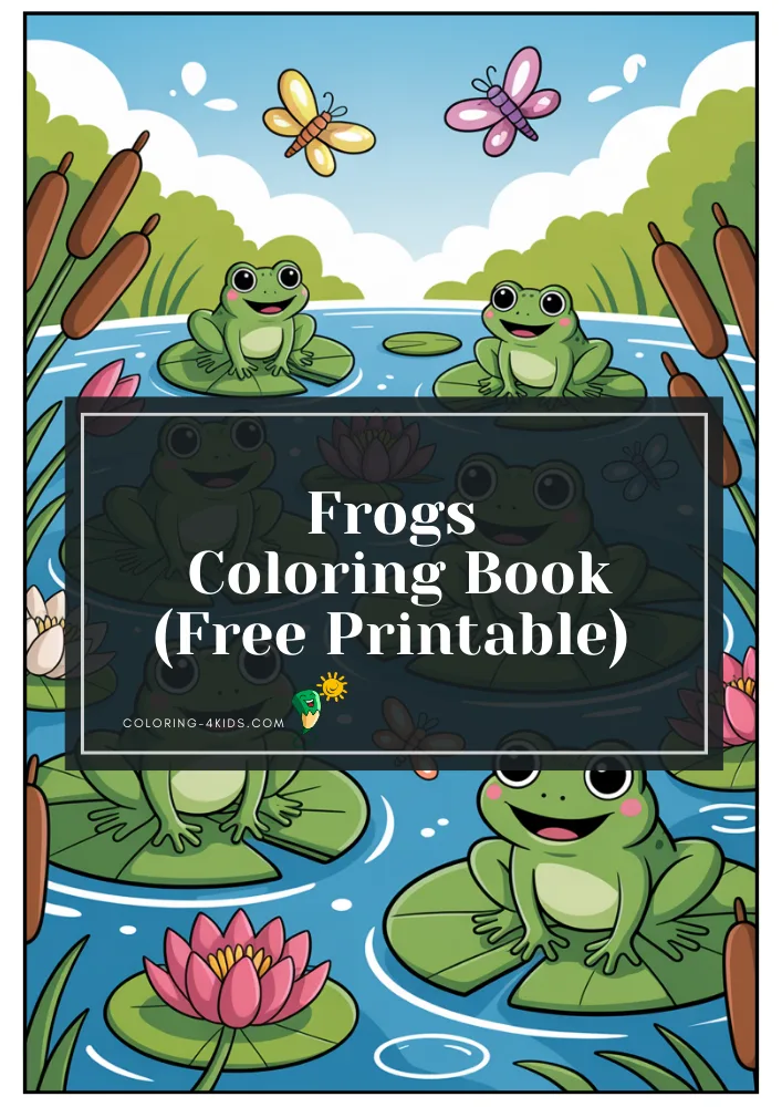 Frogs Coloring Book cover