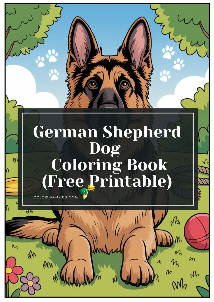 German Shepherd Dog Coloring Book PDF