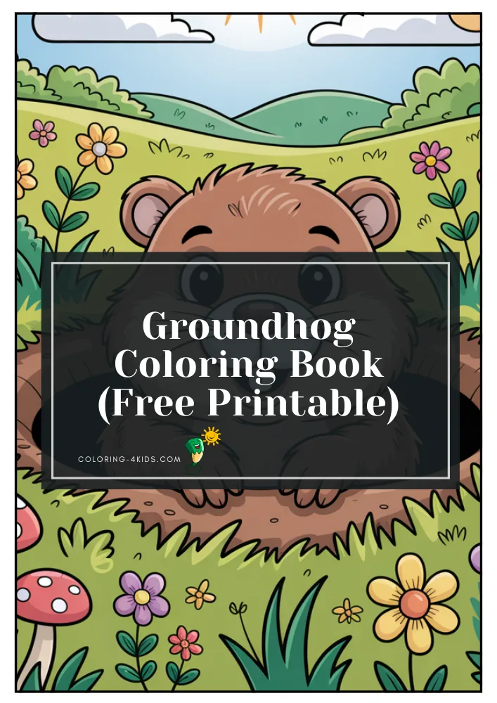 Groundhog Coloring Book cover